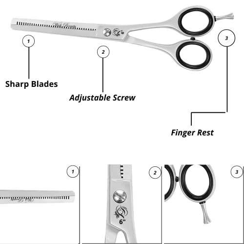 wishbeauty Thinning Hairdressing Barber Hair Teeth Scissor for Professional Hairdressers Barbers Stainless Steel Hair Cutting Shears - Image 2