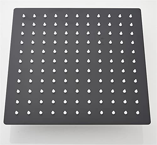 Tête de Douche de Pluie carrée anti calcaire noire mate pour remplacer un pommeau usé
