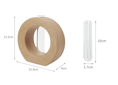 Tabletop Vase,Modern Boho Planter Propagation Vase,Indoor Plant Pots For Desk Decor,Yellow Wooden Flower Vase,Plant Gift,Plants Not Included #TOP7