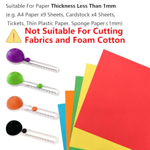 Portable Paper Circle Cutter,Cut Circles Paper of Any 4 to12.6inch Diameter,Adjustable Craft Cutting Tools,Replaceable Blades,for Paper Crafts Scrapbooking,Birthday and Xmas Gifts(1Pcs,Black) by HHBLUE-JING - Used condition - Image 3