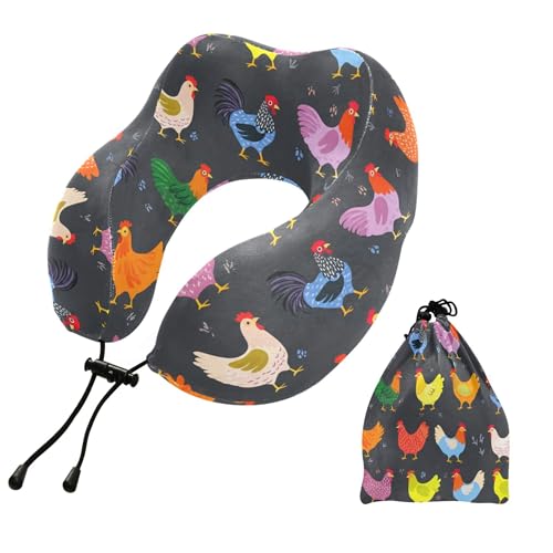 Almohada de viaje de espuma viscoelástica ajustable miniatura 1
