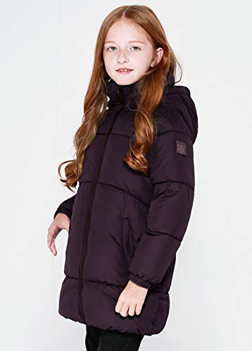 Image of SOLOCOTE Girls Winter Coats Heavyweight Mediun Length Warm Jackets Down-like Cotton Wadding Outwear 3-14Y