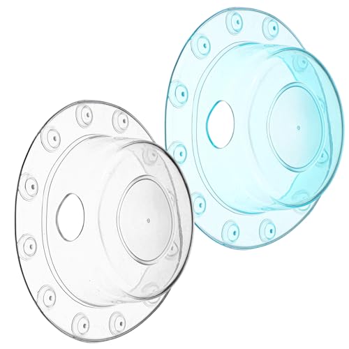 2 Pcs Bathtub Overflow Drain Cover Bathtub Stoppers 6.1 Inch Transparent & Green PVC Tub Overflow Drain Cover Plug for Deep Water Bath, Universal Fit for Tub Drains Hole