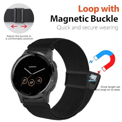 Correa elástica 18mm con cierre magnético para Garmin miniatura 3