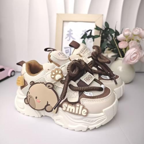 Kids Cute Chunky Sneakers, Y2K Cartoon Capybara Trainers, Kawaii Smile Face Patch Anti Slip Outdoor School Shoes4