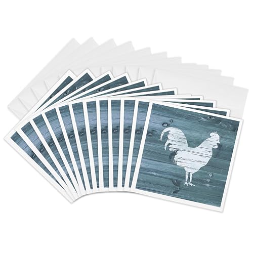 Carte de voeux coq blanc à joindre à vos cadeaux et colis gourmands du terroir