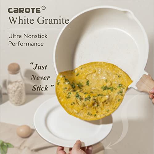 Carote 6.5 Quart Deep Frying Pan Nonstick Saute Pan With Lid Deep Skillet Pan 12.5 Inch, Pfoa Free #TOP3