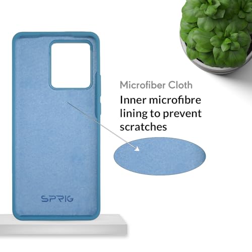 Image of SPRIG Compatible with Moto Edge 40 Premium SilkTone (Liquid Silicone) Back Cover Drop Tested Shock Proof Mobile Case for Men, Women, Boys and Girls with Camera Protection (Navy Blue)
