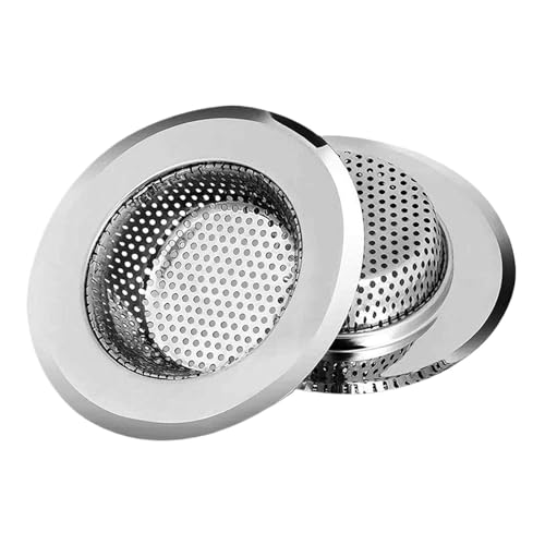 2-Pack Coladores para Lavabo Cocina 4.4" Acero Inoxidable