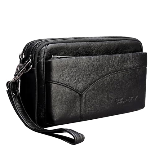 Image of Leather Clutch Purse Wallet Men Wrist Bag