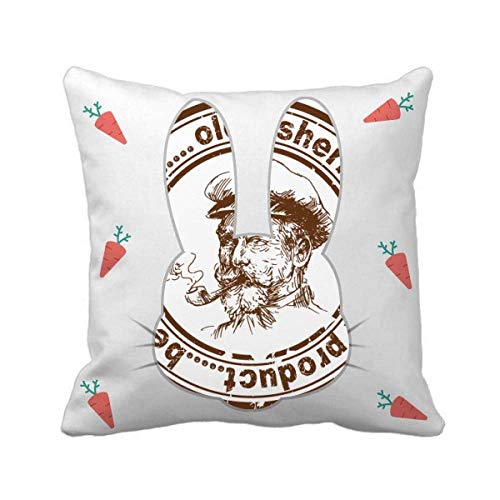 Cold Master Diy Lab Old Fisherman Captain Classic Country City Rabbit Throw Pillow Square Cover #TOP7