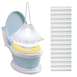 Tebery 200 Pack Portable Potty Chair Liners With Drawstring, Disposable Bags for Baby Toilet Training Seat