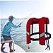 Ssguopte Inflatable Life Jackets for Adults, Automatic Inflation Nylon Swim Vest with Reflective Strips & Whistle (Red, One Size)