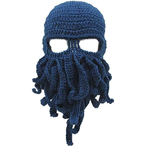 YEKEYI Gorro de casco de caballero con sombrero de barba Cover