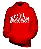  Candymix Bulldog Anglais Évolution Unisexe Sweat Pull à Capuche Homme Femme, Taille Large, Couleur Rouge
