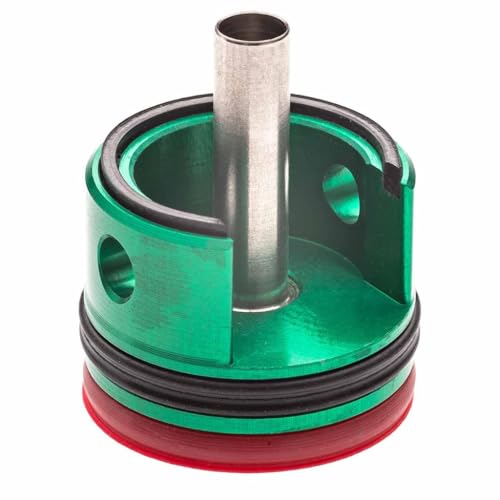 Genérico FPS Softair Cabeza de Cilindro V3 G36, Aluminio Ergal CNC, Dámper 80º, Verde y Rojo