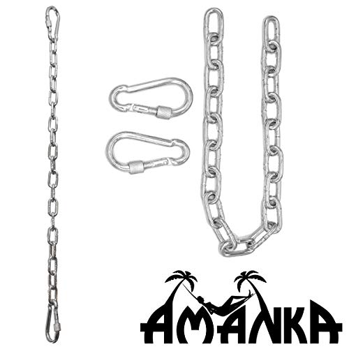 AMANKA 230 kg fotel wisz?cy ?a?cuch – zawieszenie 50 cm – 2 karabi?czyki – do hu?tawki, hamaka, worka bokserskiego