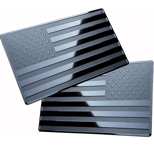 Muteitt 2 Pièces Autocollant Drapeau Américain, Autocollant De Voiture Drapeau Américain Emblème Patriotique Autocollants De Pare-Chocs Décalcomanie pour...