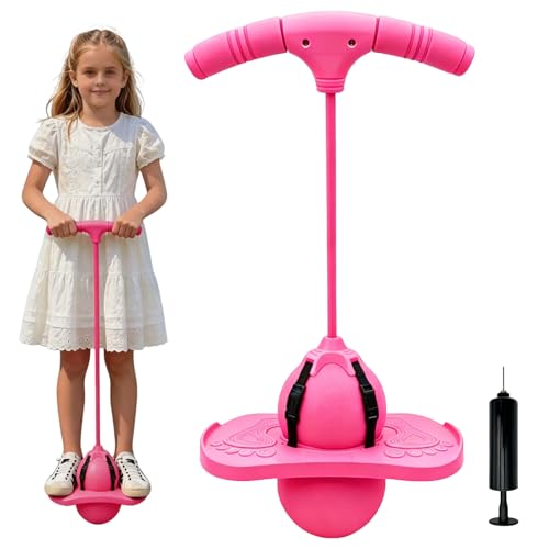 Ballon Sauteur Adulte Enfant, Ballon Sauteur Pogo, Balle de Saut d'équilibre,Pogo Ball avec Poignée et pump, Épaissi et Résistant à l'Usure, Sûr et...