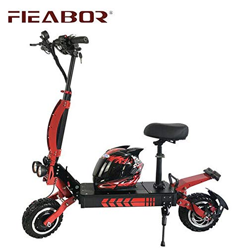 Fieabor 3600w 60v Two Wheel Off Road 11in Folding Electric Kick Scooter Worldwide Shipping Available