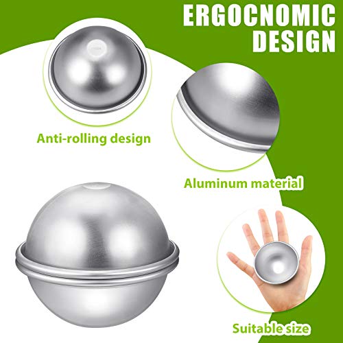Patelai 16 Pcs Bath Bomb Molds, 6 Cm/ 2.4 Inch Diameter DIY Metal Bath Bombs Press Mould Making Supplies Kit for Crafts Making