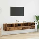 Matériau: Bois d'ingénierie Générique Meubles TV muraux 2 pcs Bois Ancien 80 x 30 x 30 cm,Meubles,Meubles TV,Marron,23.49 KG,882929