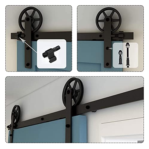 Kit de hardware para puerta de granero resistente y corredera de 3.04M 2