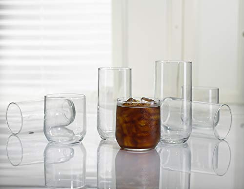 Luminarc Metro 18 Piece Drinkware Set, 6 Short Glasses, 6 Medium Glasses, 6 Tall Glasses