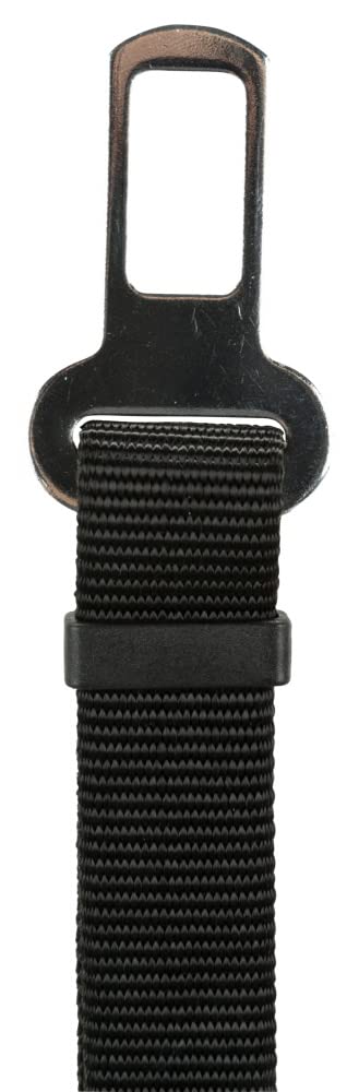 TRIXIE Seatbelt for Car Harnesses, Nylon Leash with Stainless Steel Hooks, Adjustable Strap to Suit The Length According to Your Comfort - Black M L: 45 70 Cm/30 mm,Dog 3