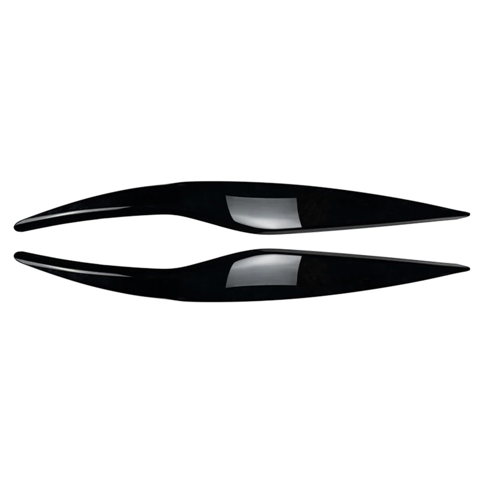 adesivi per sopracciglia automatici Cornice di copertura for palpebre sopracciglio fari auto, for Ford, for Fiesta MK6 2008-2012(Glossy Black)