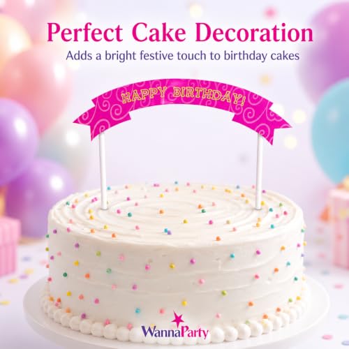 Image of Wanna Party Cake Toppers Set - 5 Pc, Pink