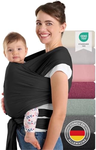 Laleni Echarpe de portage bebe nouveau-né jusqu'à 15 kg en coton ...