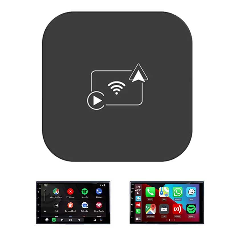 Khatz Wireless Carplay and Android Auto Adapter Dongle Cpaa 5.0, Dual-Channel, Auto-Connect, iOS and and Android Compatible