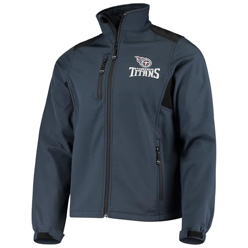 Image of dunbrooke Men's Navy Chicago Bears Softshell Fleece Full-Zip Jacket