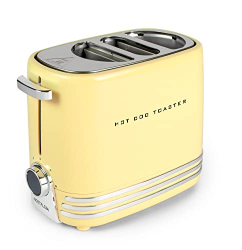Nostalgia Pop-Up 2 Hot Dog and Bun Toaster With Mini Tongs, Works with Chicken, Turkey, Veggie Links, Sausages and Brats