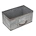 Garneck Vintage Metall Pflanzwanne Ovaler Blumeneimer Für Shabby Chic Dekoration - Robuster Eisen Pflanztopf Mit Entwässerung Für Garten Und Balkon - 22 5x13 5 Cm Grau