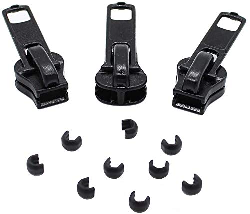 Zipper Repair Kit #5 Vislon Plastic - 3 Universal Sliders and Bottom Stops