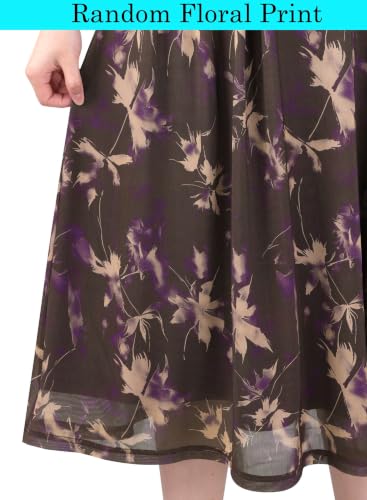 Image of VFSHOW Womens Work Business Casual Church Pockets Belted A-Line Midi Dress