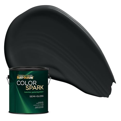Image of Rust-Oleum Color Spark Paint & Primer, Black, Semi-Gloss