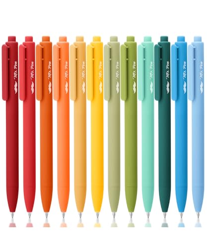 Image of Mr. Pen- Retractable Gel Pens, 12 Pack, Winter Forest Color Inks | Fine Point 0.5mm, Fast Dry, Smooth Writing, Cute Pens for Drawing, Writing Planner and School Supplies