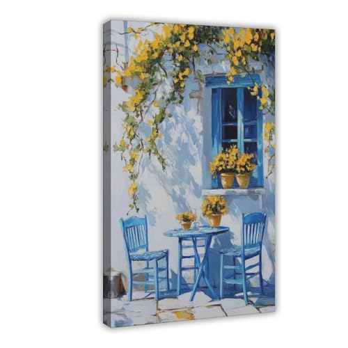 Poster sur toile de café méditerranéen 61x91,4 cm pour decoration chambre