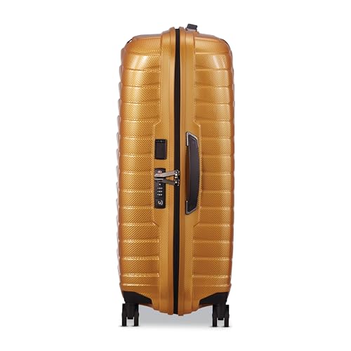 Image of Samsonite Proxis Medium Hardside Luggage with Dual Spinner Wheels - Innovative Roxkin Lightweight Shell With Ultimate Durability- Includes TSA Lock, Ergonomic Telescoping Handle - Honey Gold