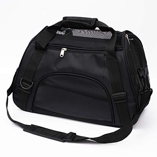 MuchL Pet Carrier Soft-Sided Carriers for Cat Carriers Dog Carrier for Small Medium Cats Dogs Puppies Pet Carrier Airline Approved Cat Dog Pet Travel Carrier (Small, Black) by MuchL - Used condition - Image 4