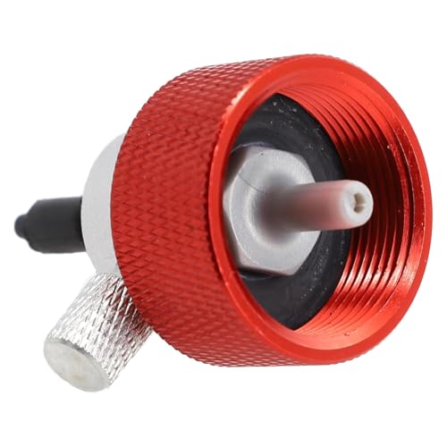 URPIZY Adaptador de aire comprimido para botellas de gas estilo camping, con rosca y mango antideslizante, para grifos verdes, de metal, diseño sin fugas para rellenar