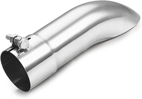 Miniatura 7 de A-KARCK Punta de escape de giro de entrada de 2.5 pulgadas, color negro, entrada de 2.5 pulgadas, salida de 2.5 pulgadas, punta de tubo de escape de