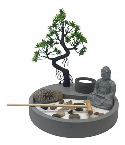Jardim Zen Master Buddha Com Bonsai Artificial Y2002
