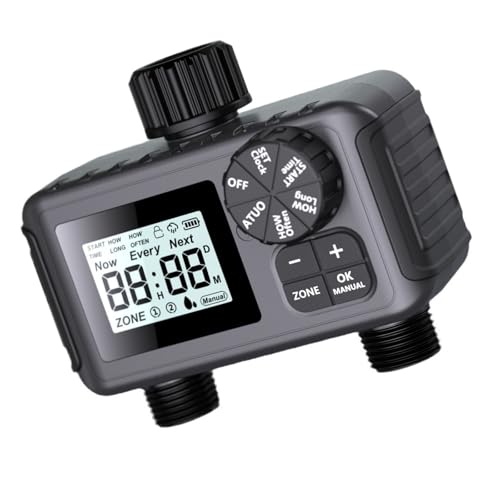 Montesy 2 Zone Sprinkler Timer Automatic Irrigation Water Timer For Busy Individuals And Home Garden Enthusiasts