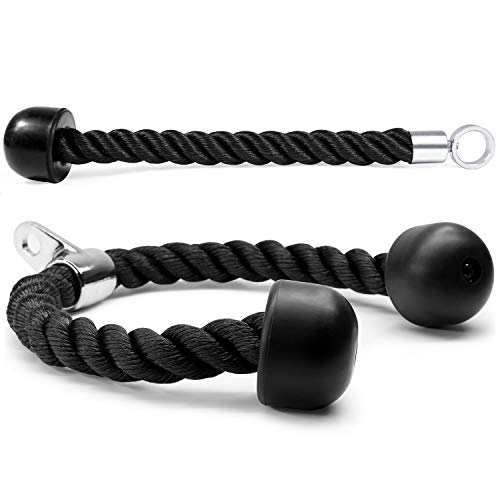 Yes4All Pull Down Tricep Rope with Single Tricep Rope – Tricep Rope Cable