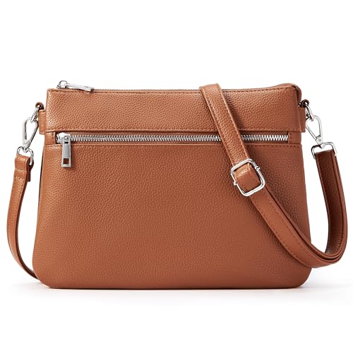 KALIDI Crossbody Bag Vegan Leather Casual Zipper Work Bag Weekender Hobo for Women shoulder Travel Dating