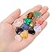 ElevateTech Hearts Crystals and Healing Stones, 12 Pcs Natural Polished Love Worry Stones Heart Shaped Healing Crystals Amethyst Rose Quartz Gemstones for Meditation Balancing Reiki Mother's Day Gifts